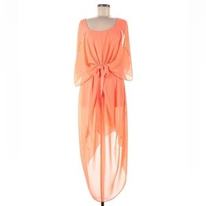 L’Agent Agent Provocateur Sheer Lingerie Dress / Bathing Suit Cover Orange | OS